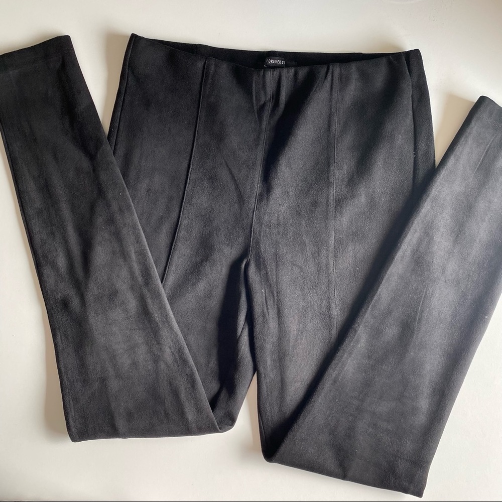 Faux suede leggings